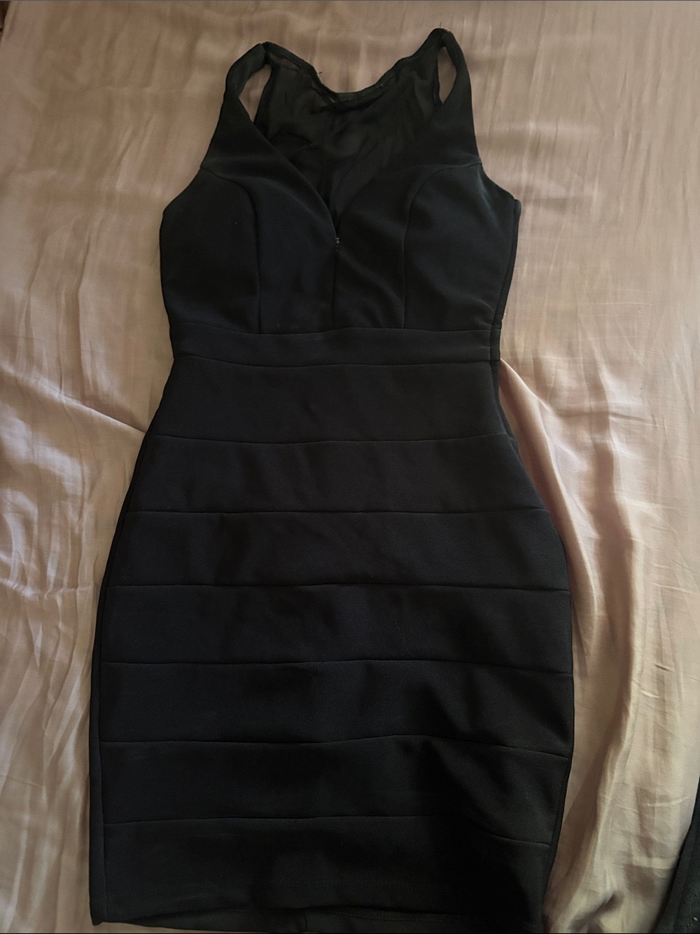 Honey and Rosie Black Sleeveless Bandage Mini Dress